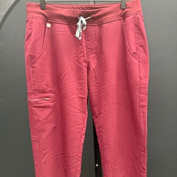 Figs Technical Collection Maroon Jogger Scrub Bottoms - Picture 2 of 6
